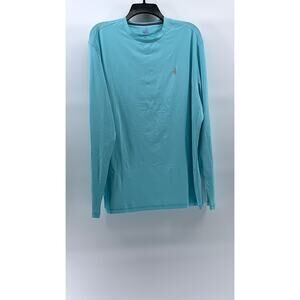 JOHNIE-O Men’s Aqua Blue Crewneck Featherweight Long Sleeve T-Shirt SZ XL